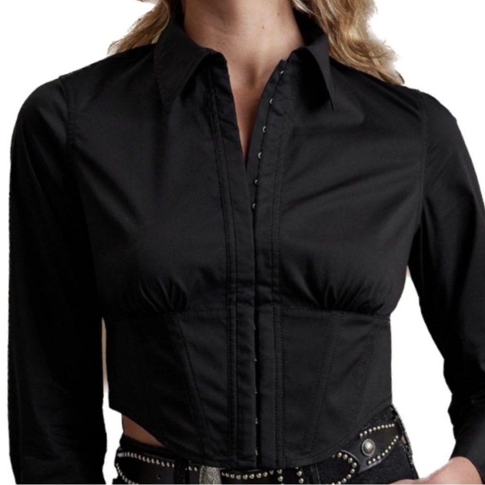 SOLD Banana Republic Gothic Araceli Black Vintage Corset Top